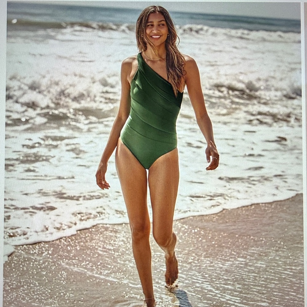 Summersalt Sidestroke one-piece swimsuit in Olive